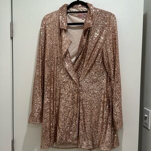 Show Me Your Mimi Wrap Sequin Dress